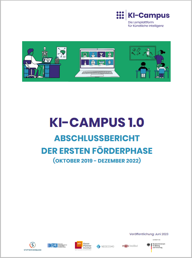 Cover Abschlussbericht "KI-Campus 1.0"